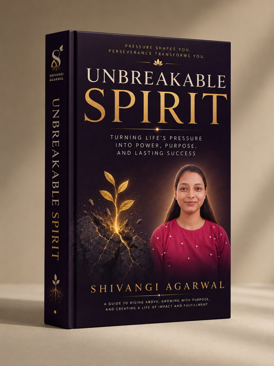 Signed hardcover copy of Unbreakable Spirit by Shivangi Agarwal